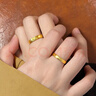 世希結婚對戒古法黃金色雙喜字情侶戒指男女婚戒仿真一對喜結良緣指環(huán) 【喜字對戒—男款+女款】送禮盒 【尺寸可調節】 曬單實(shí)拍圖