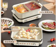 美的（Midea）電火鍋鴛鴦鍋烤肉鍋火鍋專(zhuān)用鍋0氟涂層超薄速沸電火鍋多功能鍋料理鍋分體式6.5L多用途鍋DLS3322R2 曬單實(shí)拍圖