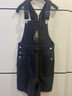 Teenie Weenie小熊女裝牛仔背帶褲2025夏季復古通勤寬松短褲子 黑色 XS 曬單實(shí)拍圖