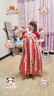 妮莎倍兒漢服女童冬季加絨古裝女孩秋冬拜年服裝國風(fēng)過(guò)年加厚 裙子 150 曬單實(shí)拍圖