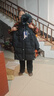 康博兒童羽絨服男童冬季新款中大童中長(cháng)款加厚保暖青少年童裝外套 黑色 150 曬單實(shí)拍圖