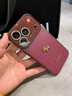 鯨咖2026馬年適用iphone17promax手機殼新款蘋(píng)果17promax帶鏡頭膜17pro高級紅色皮紋ip17相機鍵全包套 【酒紅色+小馬配件】水晶鏡頭膜-荔枝皮紋 iPhone 17 Pro  曬單實(shí)拍圖