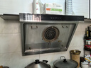 海爾出品變頻抽油煙機家用吸油煙機7字型大吸力纖薄頂側底三吸排煙機燃氣灶具以舊換新統帥Q61升級款 【變頻頂側底三吸】26m3-FQ61 曬單實(shí)拍圖