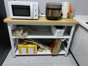 廚房多功能置物架落地切菜桌子工作臺多層微波爐收納架櫥柜窄邊柜 原木色120*40*80cm_加厚臺面 組裝 曬單實(shí)拍圖