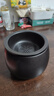 陶瓷茶渣缸茶洗帶過(guò)濾茶器杯洗筆洗家用建水水盂廢水缸茶具配件 粗陶大號茶渣缸+過(guò)濾蓋-禪黑 曬單實(shí)拍圖