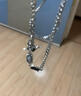 戚小米星芒雙層疊戴男士項鏈男潮鎖骨鏈小眾高級感吊墜時(shí)尚飾品生日禮物 曬單實(shí)拍圖