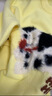 查爾斯桃心可愛(ài)毛茸茸小狗秋冬毛衣男女同款情侶休閑百搭毛衣 奶酪黃 M 曬單實(shí)拍圖