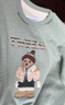 Teenie Weenie小熊女裝衛衣秋冬季大熊撞色刺繡拼接圓領(lǐng)內搭上衣 綠色 S 曬單實(shí)拍圖