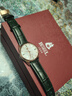 依波路（ERNEST BOREL）瑞士女士手表 新年禮物 蝴蝶花系列機械手表綠色皮帶鑲鉆送女友 曬單實(shí)拍圖