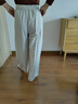 浪莎彎刀褲子女2025新款速干高腰垂感闊腿褲寬松薄款松弛感休閑山本褲 曬單實(shí)拍圖