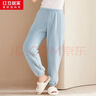 紅豆居家法蘭絨睡褲女秋冬蓬松陽(yáng)光絨柔軟舒適女士家居褲 JBJ820 淺天藍 165/72A  曬單實(shí)拍圖