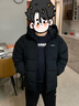 阿迪達斯（adidas）火鍋羽絨服男防風(fēng)保暖男裝舒適休閑運動(dòng)服連帽外套 黑色 M 曬單實(shí)拍圖