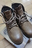 公牛世家【張若昀同款】馬丁靴男雪地靴冬季加絨加厚保暖高幫棉鞋工裝靴子 曬單實(shí)拍圖