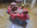 博妍創(chuàng  )意陶瓷大肚彌勒小擺件笑佛精品茶室茶盤(pán)客廳桌面辦公室裝飾擺設 搖搖彌勒【紅色】 曬單實(shí)拍圖