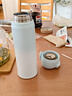 膳魔師（THERMOS）保溫杯316L不銹鋼大容量水杯兒童男女情侶杯子生日新年禮物團購 【熱賣(mài)推薦】冰川藍 500ml 曬單實(shí)拍圖
