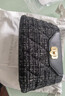 CHARLES&KEITH粗花呢菱格手提斜挎凱莉包生日新年禮物送女友CK2-50782379-3 Black Tweed黑色/白色 M 曬單實(shí)拍圖