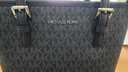 MICHAEL KORS禮物MK女包JET SET TRAVEL手提斜挎托特包菜籃子迷你黑色 曬單實(shí)拍圖