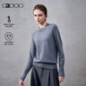 G2000【綿羊毛混紡/商場(chǎng)同款】女裝2025秋冬柔軟舒適長(cháng)袖針織衫 含羊毛-灰色針織衫 2XL （3L） 曬單實(shí)拍圖