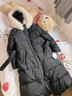 朗姿【王楚然同款】霍爾多巴吉鵝絨狐貍毛領(lǐng)女冬季新款羽絨服 黑色2 XL 曬單實(shí)拍圖