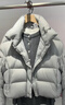 艾諾絲雅詩(shī)【商場(chǎng)同款】2025冬季新款白鴨絨立領(lǐng)下擺抽繩羽絨服女41030098 海鹽灰 M 曬單實(shí)拍圖