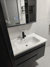 戀派浴室柜 陶瓷一體盆衛生間洗臉盆柜組合懸掛式洗漱臺智能洗手盆柜 智能鏡柜】珠光灰【促銷(xiāo)中】80cm 曬單實(shí)拍圖