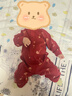 乖奇熊嬰幼兒純棉連體衣春秋季紅色滿(mǎn)月寶寶周歲哈衣爬服過(guò)年拜新年服 曬單實(shí)拍圖