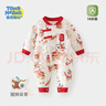 童戀初心嬰兒連體衣新生兒寶寶滿(mǎn)月大紅過(guò)年喜慶衣服爬服2025新款夾棉加厚 曬單實(shí)拍圖