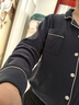 京東京造【10A抑菌】A類(lèi)一等品50支純棉睡衣男睡衣秋冬情侶家居服紺青2XL 曬單實(shí)拍圖