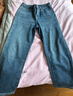 京東京造牛仔褲女春季高腰彈力法棍煙管褲顯瘦直筒九分褲子女裝藍色 M 曬單實(shí)拍圖