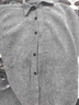 棉之雪紋理感休閑開(kāi)衫長(cháng)袖外套男春秋潮流寬松痞帥美式夾克小香風(fēng)襯衣服 灰色-開(kāi)衫 XL 【170CM-180CM】 曬單實(shí)拍圖