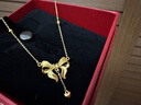 周六福黃金項鏈女蝴蝶結足金吊墜生日禮物計價(jià)A0612627約5.11g40+5cm 曬單實(shí)拍圖