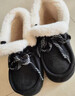 UGG MADE IN AUSTRALIA SINCE 1910官方正品澳洲牛皮羊毛雪地靴女冬季防寒保暖厚底系帶真皮毛一體男 黑色40 曬單實(shí)拍圖
