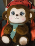 創(chuàng  )意新款喝奶茶猴子玩偶可愛(ài)毛絨玩具兒童布娃娃圍巾猴子睡覺(jué)抱枕 圍巾猴子 55厘米【優(yōu)質(zhì)毛絨】 曬單實(shí)拍圖