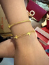 周六福夢(mèng)蝶足金999黃金手鏈女新年生日禮物計價(jià)A0713018 約2.71g 16+3cm 曬單實(shí)拍圖