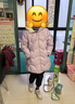 蓋璞女童2025冬季新款logo長(cháng)款連帽收腰羽絨服兒童裝外套829687 曬單實(shí)拍圖