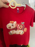 真維斯兒童新年純棉短袖2026新款男童喜慶T恤女童本命年上衣中大童T恤 【純棉新年短袖】紅色/圍巾蘋(píng)果馬 150 曬單實(shí)拍圖