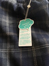 茵曼復古慵懶銀狐絨格子大直筒褲2025冬女裝新款顯瘦長(cháng)褲 藍灰格 S 曬單實(shí)拍圖
