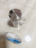 天喜（TIANXI） 玻璃杯雙層隔熱防燙茶杯便攜商務(wù)辦公杯男士大容量泡茶杯水杯 【加厚款-鋼本色】380ml 曬單實(shí)拍圖