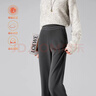 韓都衣舍加絨休閑褲女2025冬季新款耐磨喇叭褲女收腰提臀高腰顯瘦直筒褲女 曬單實(shí)拍圖