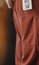 馬登工裝美式復古多口袋明線(xiàn)工裝褲磚紅色直筒闊腿束腳休閑褲男春 紅棕色 XL 曬單實(shí)拍圖