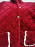 暢印中老年冬季中長(cháng)款加絨罩衣大碼棉衣保暖媽媽加厚棉服洋氣棉襖外套 紅色 L 80-115斤 曬單實(shí)拍圖