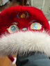 寶寶新年紅色帽子圍巾一體冬保暖加厚中國風(fēng)男女童可愛(ài)毛絨護耳帽 敦煌護耳帽紅色【2周歲-12歲】 曬單實(shí)拍圖