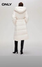 ONLY2025冬季新款90白鴨絨純色連帽寬松長(cháng)款羽絨服女|125412002 A06太古白色 S 曬單實(shí)拍圖