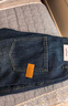 大嘴猴（paul frank）牛仔褲男士秋冬季美式寬松褲子男褲闊腿休閑褲男 懷舊藍色加絨 34 曬單實(shí)拍圖