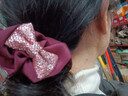 Royal sasa皇家莎莎發(fā)飾頭飾品時(shí)尚布藝蝴蝶發(fā)圈頭繩盤(pán)發(fā)頭花新款發(fā)繩送禮物 酒紅色509526 曬單實(shí)拍圖