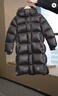 暇步士（Hush Puppies）童裝兒童加長(cháng)款三防羽絨服冬裝男女童保暖加厚外套 鉆石黑 150  曬單實(shí)拍圖