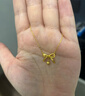 周六福愛(ài)心蝴蝶結黃金項鏈女吊墜生日禮物計價(jià)A0615513 約3.43g 40+5cm 曬單實(shí)拍圖