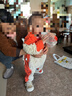 貝瑞加（Babyprints）嬰兒連體衣寶寶秋冬拖地護肘爬服防臟擦地哈衣包手包腳衣服 桔80 曬單實(shí)拍圖