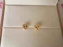 CRD克徠帝黃金耳飾經(jīng)典碎碎冰愛(ài)心足金999耳釘5G工藝送節日禮物 愛(ài)心足金耳釘 HE00214 1g 曬單實(shí)拍圖