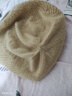 CACUSS純羊絨帽子女秋冬毛線(xiàn)帽女保暖護耳冷帽防寒針織帽禮盒裝 卡其 曬單實(shí)拍圖